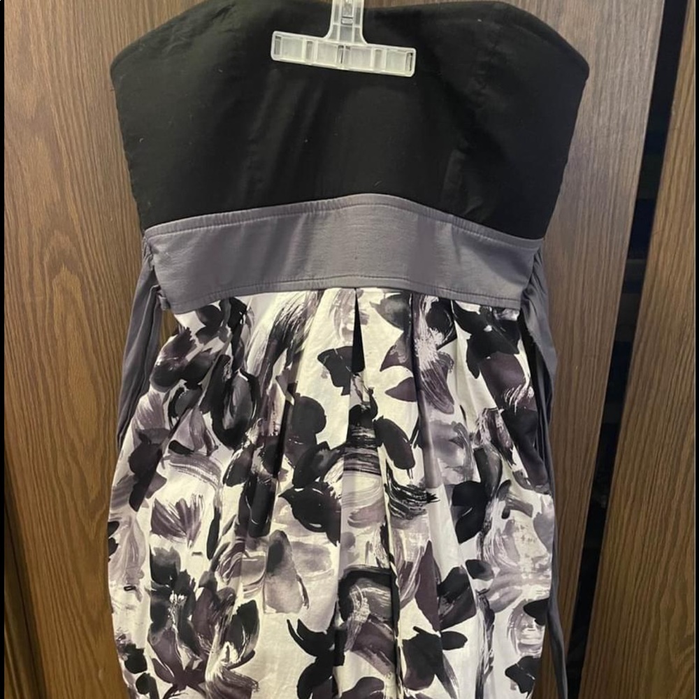 Women’s Formal Dress Strapless Black and White